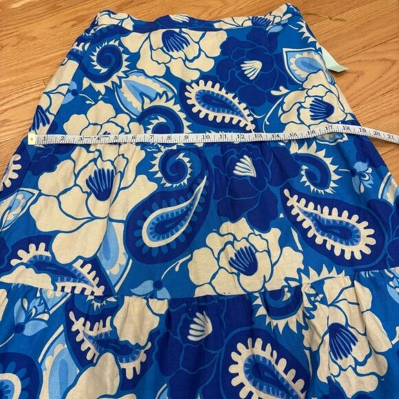 House f arlow 960 lue ream loral inen lend iece kirt et - Picture 14 of 15